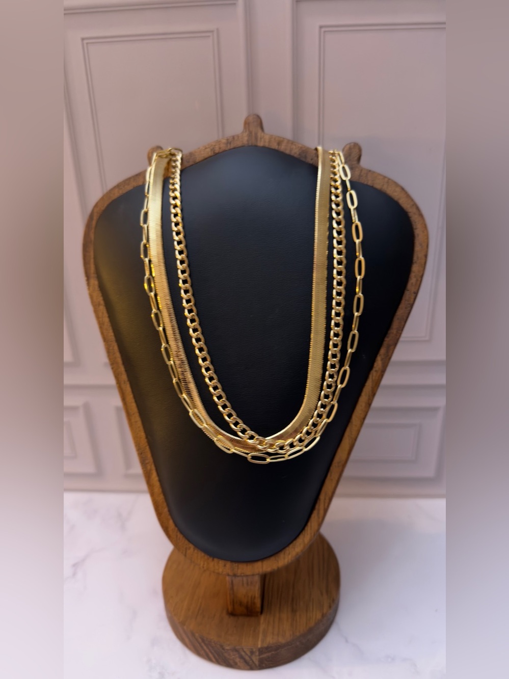NWT Panacea Stitch Fix Exclusive Gold Layered Multi-Row Necklace N09504G3